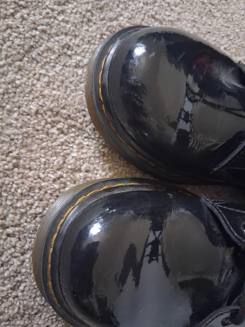 Dr. Martens Kids 1460 J Black Patent Leather Side Zip Boots Size US 5L / 4M